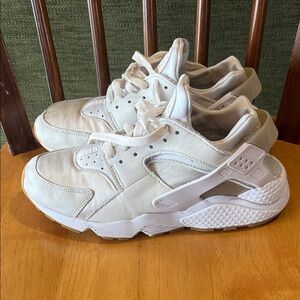Nike Huarache Cream and White  Sneakers